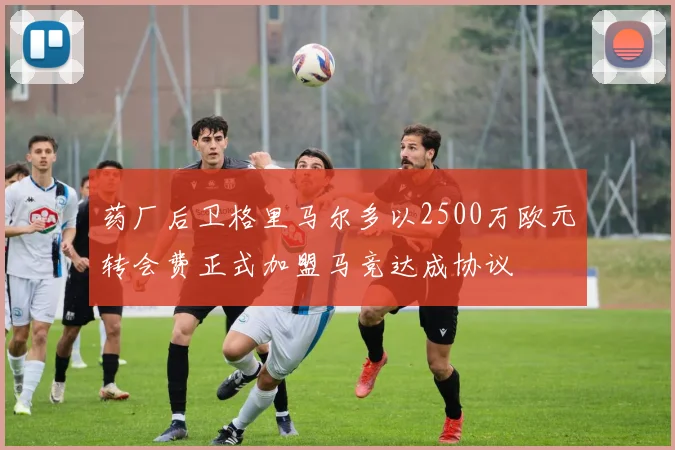 药厂后卫格里马尔多以2500万欧元转会费正式加盟马竞达成协议